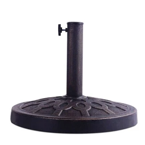 Costway 18" Round Umbrella Base Stand Market Standing Outdoor Garden Heavy Duty - Picture 1 of 7