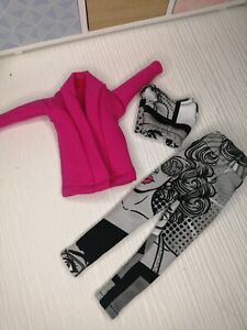 💘💘Handmade Set, Joggers, Tank Top And Pink Blazer For Barbie Size Dolls, 