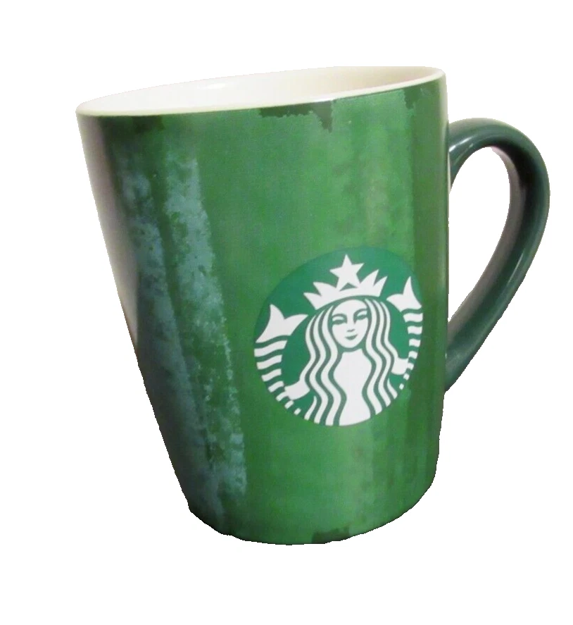 Starbucks 2021 Coffee Mug Red Green Mermaid 10 OZ striped contemporary mottled - Image 1 of 4