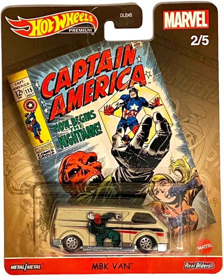 Hot Wheels Premium MBK Van Marvel Series 2/5 Real Riders 1:64 Die-cast Model NIP - Image 1 of 4