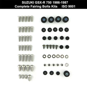 Fit For SUZUKI GSX-R 750 1986-1987 Complete Fairing Bolt Kit body screws Nut - Bild 1 von 12