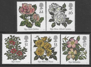 GB 1991 World Congress of Roses flowers set SG 1568-1572 MNH mint *COMBINED POST - Picture 1 of 1