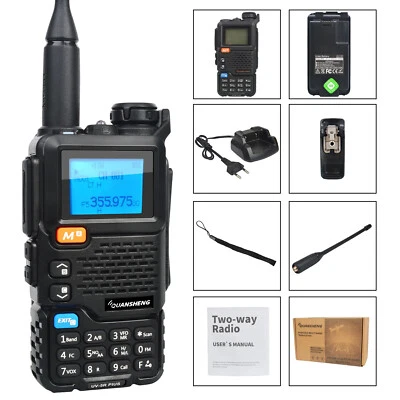 Quansheng UV-5R Plus 50-600MHz UHF VHF Dual Band Walkie Talkie NoAA Freq Copy FM - Image 1 of 4