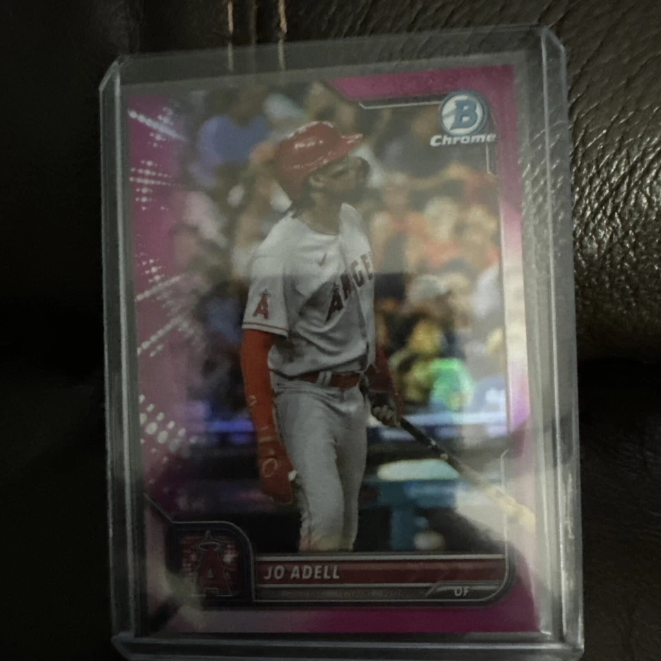 2022 Bowman Chrome - Fuchsia Refractor #29 Jo Adell /299 - Image 1 of 2