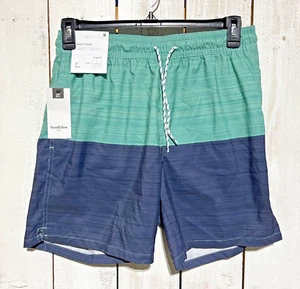 BAÑADOR HOMBRE GOODFELLOW & CO AZUL & AQUA 7" TALLA M - Imagen 1 de 4