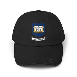 Yale University Emblem Logo Unisex Distressed Cap - Picture 1 of 33