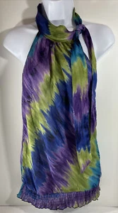 Soulmates Sleeveless Self Tie Summer Top Pleated Womens L Pre Owned - Picture 1 of 4