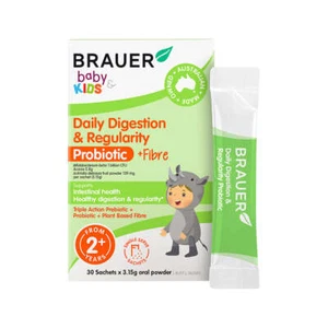 Brauer Daily Digestion & Regularity Probiotic for Kids 30 Sachet - Picture 1 of 3