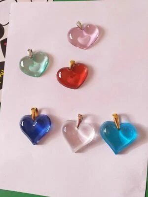 LALIQUE STUNNING  CRYSTAL HEART 9CT GOLD CHAIN OUTSTANDING BOTTOM ROW - Image 1 of 4