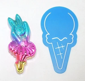 Lisa Frank LOTE DE 2 Sacapuntas Bailarina Bunny y Marcador de Cono de Helado - Imagen 1 de 6