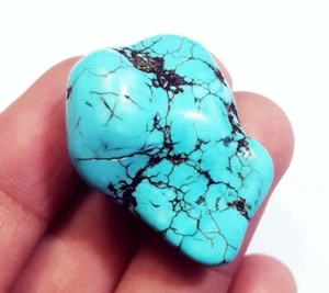 Piedra preciosa suelta turquesa natural áspera 53,80 quilates certificada con regalo gratis - Imagen 1 de 6