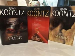 Dean Koontz 3 Book Lot: The Face, The Husband & The Talking - Picture 1 of 12