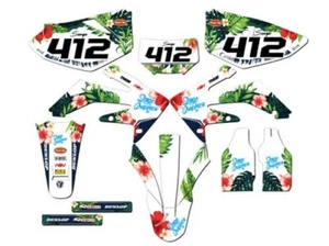2004-2018 CRF 250 X TROPIC White Senge Graphics Kit Compatible with Honda - Picture 1 of 10