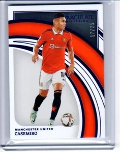 2022-23 Panini Immaculate #135 Base Sapphire SP CASEMIRO 17/25 Manchester United - Picture 1 of 2