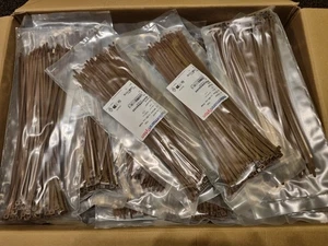5000 x Hellermann Tyton braun Nylon Kabelbinder mit Reißverschluss - 4,6 mm x 300 mm (4,8 mm) - Bild 1 von 3
