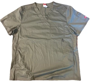 Dickies Men's Gen Flex V-Neck Scrub Top - Green Size L New With Tags - Picture 1 of 9