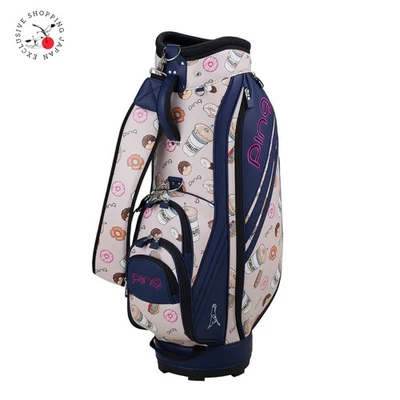Ping Golf Ladies Donut Cart Bag 9 × 47" 5-way Divider 3.7kg 2025 Pink / Navy - Image 1 of 4