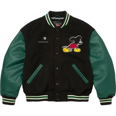 Chaqueta Universitaria Supreme Number (N)ine Mickey Mouse Negra Foto 1 de 4