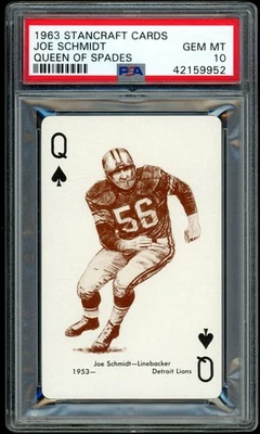 1963 Stancraft Playing Cards Joe Schmidt - PSA 10 GEM MINT - Image 1 of 2