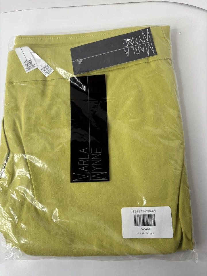 Calça de tornozelo Marla Wynne Pear FlatterFIT fenda lateral tamanho 20PW pequena plus nova com etiquetas HSN - Imagem 1 de 4