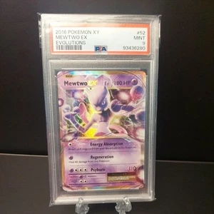 2016 POKEMON XY EVOLUTIONS #52 MEWTWO EX PSA 9 MINT NEW !!!! - Picture 1 of 2