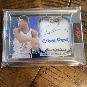 2024 Leaf Metal Inscriptions Giannis Antetokounmpo “Greek Freak” Auto 70/100 - Picture 1 of 2