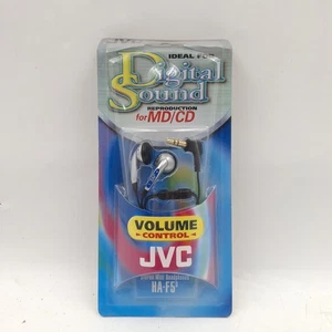 Vintage JVC HA-F5D Stereo Mini Headphones NOS MD/CD Inline Volume Control - Picture 1 of 3
