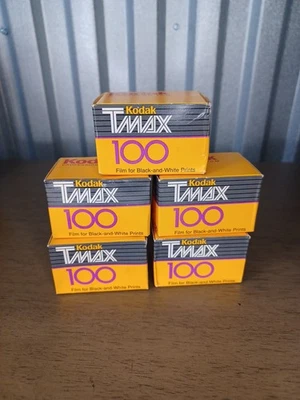5 Rolls Kodak Tmax 100 TMX 135-36 Exp.  B & W Negative 35mm Film Exp. 1992 - Image 1 of 4