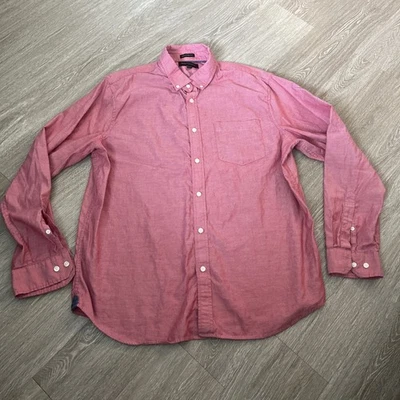 Banana Republic Oxford Mens XL Red Untucked Fit Button Down Dress Shirt - Image 1 of 4