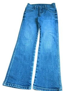 Boys Wrangler Jeans Size 12 Blue Denim 5 Pocket - Picture 1 of 6