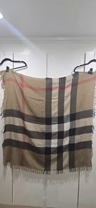 Burberry Riesen Karo Schal Rosa Meliert Wolle Seide Mischung - Bild 1 von 6