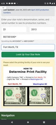 2013 $1 B NEW YORK BEP DUPLICATE RUN ⭐STAR NOTE FORTH WORTH TEXAS (B07381840*)⭐ - Image 1 of 4