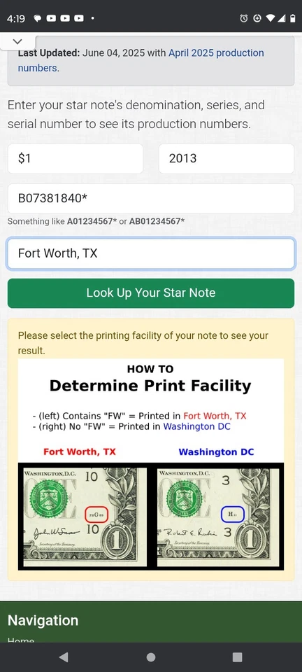 2013 $1 B NEW YORK BEP DUPLICATE RUN ⭐STAR NOTE FORTH WORTH TEXAS (B07381840*)⭐ - Image 1 of 4