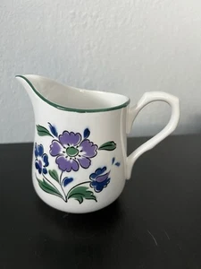 Cadence By Sango Country Fair Purple Floral Small 4” Creamer Pitcher Japan EUC - Picture 1 of 8
