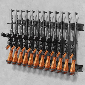 Gewehr Waffenständer Schwerlast Stahl Wandhalterung verstellbar Waffendisplay sichere Flinte - Bild 1 von 6