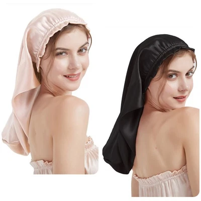 Duschhaube Seidenhaube 100% Maulbeerseide Luxuriöse Schlafmütze lang Vivi Idee