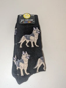 Sock Expressions Unisex Deutscher Schäferhund Print Socken schwarz Größe 6-12 - Bild 1 von 3