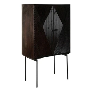 Aparador DKD Home Decor Negro Marrón oscuro Metal Madera de mango 84 x 43 x 1 - Imagen 1 de 10