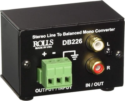 New - Rolls DB226 Stereo Line to Balanced Mono Converter - Image 1 of 3