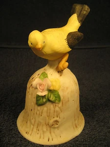 [Y1] CAMPANA PORCELANA 5" Pájaro Amarillo - Imagen 1 de 1