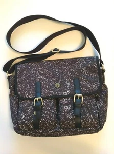 Talbots Crossbody Shoulder Bag Black White Snaps Pockets NEW w/Tags MSRP $89.50 - Picture 1 of 7