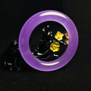 Real Natural high Ice purple Burmese Jade jadeite bracelet bangle 58mm - Picture 1 of 12