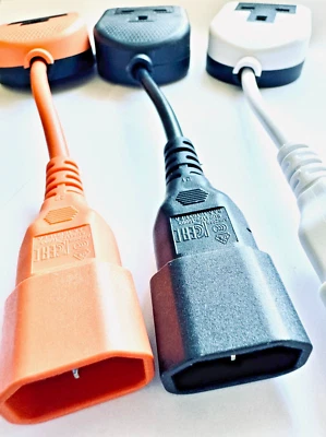 IEC C14 Male Plug to UK Extension lead Socket 3 Pin UPS Power Adaptor Cable FAST - Image 1 of 4