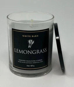 1 NEW BATH & BODY WORKS LEMONGRASS SCENTED SIGNATURE CANDLE SINGLE WICK 8 OZ - Picture 1 of 6