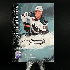 Matt Carle 2007-08 Upper Deck Be a Player Signatures #S-MC Auto Sharks LOOK!!