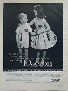 1959 Dupont Dacron Florence Eiseman girls boys clothing fashion vintage ad - Picture 1 of 1