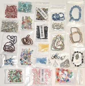 Mixed Beads Supply Beading Jewelry Crystal Spacers Gold Silver Glass Bead Lot - Picture 1 of 17