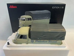 Schuco Volkswagen T1 PRITSCHE WAGEN Telonado 1961 1/18 450037200 - Imagen 1 de 3
