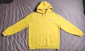 Brixton Yellow Sweatshirt Pullover Men's Pockets Outdoor Logo Size XL - Picture 1 of 21