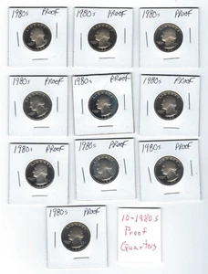 1980 S  Gem Proof Cameo Washington Quarters    Lot of 10   Q12 - Picture 1 of 8